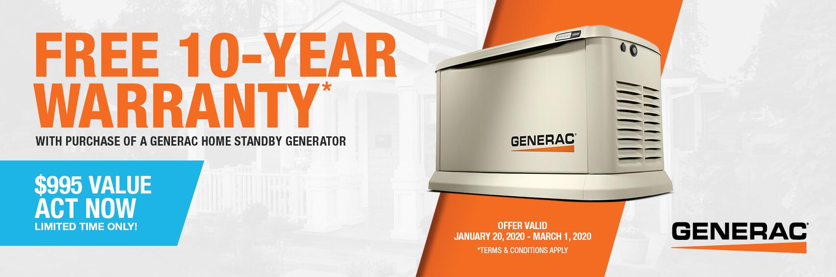 Homestandby Generator Deal | Warranty Offer | Generac Dealer | Salem, AL